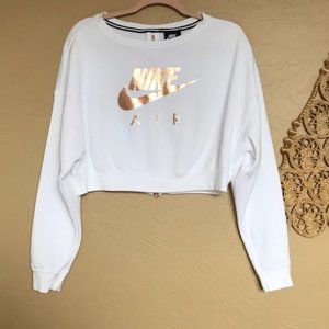 Nike Air Cropped Zip Back Sweatshirt, Small (NEW)